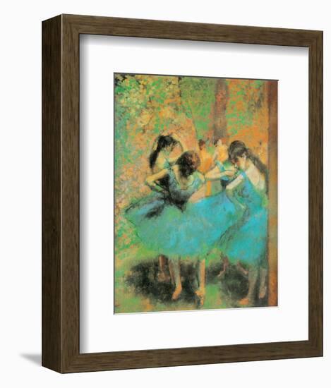 Blue Dancers-Edgar Degas-Framed Art Print