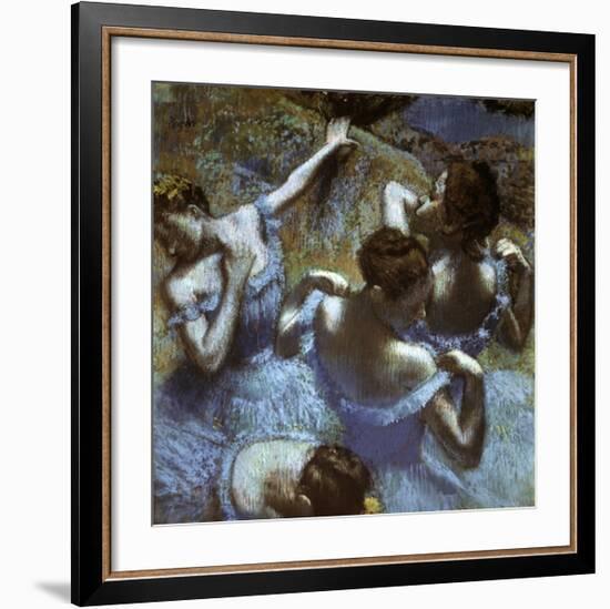 Blue Dancers-Edgar Degas-Framed Art Print