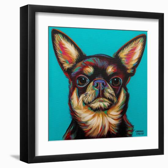 Blue Dark Chihuahua-Carolee Vitaletti-Framed Art Print