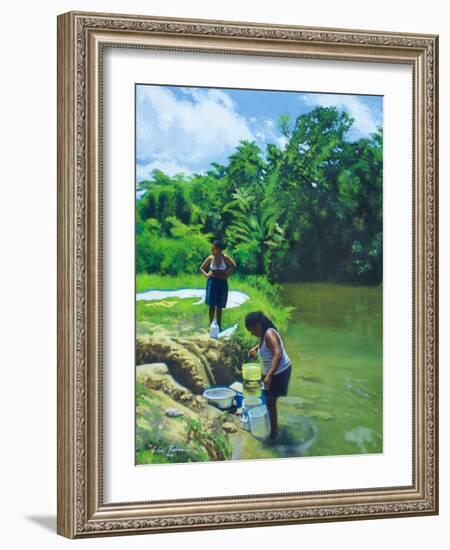 Blue Day, 2016, (oil on linen)-Colin Bootman-Framed Giclee Print