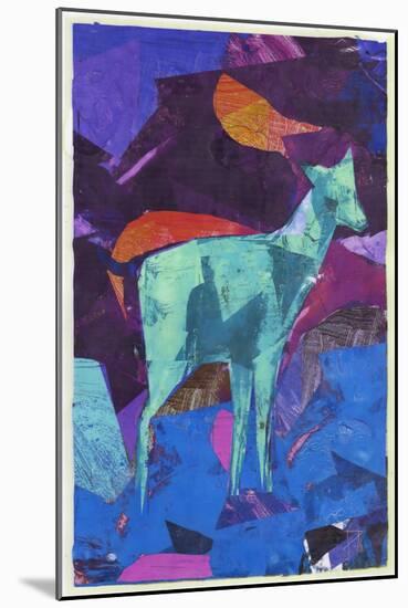 Blue Deer-David McConochie-Mounted Giclee Print