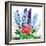 Blue Delphiniums-Christopher Ryland-Framed Giclee Print