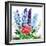 Blue Delphiniums-Christopher Ryland-Framed Giclee Print