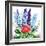 Blue Delphiniums-Christopher Ryland-Framed Giclee Print