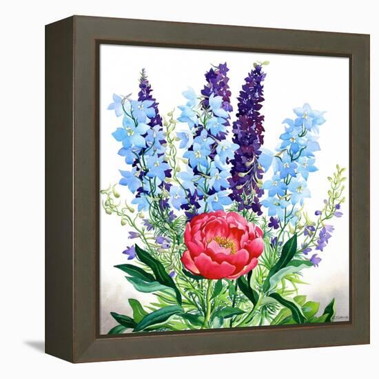 Blue Delphiniums-Christopher Ryland-Framed Premier Image Canvas