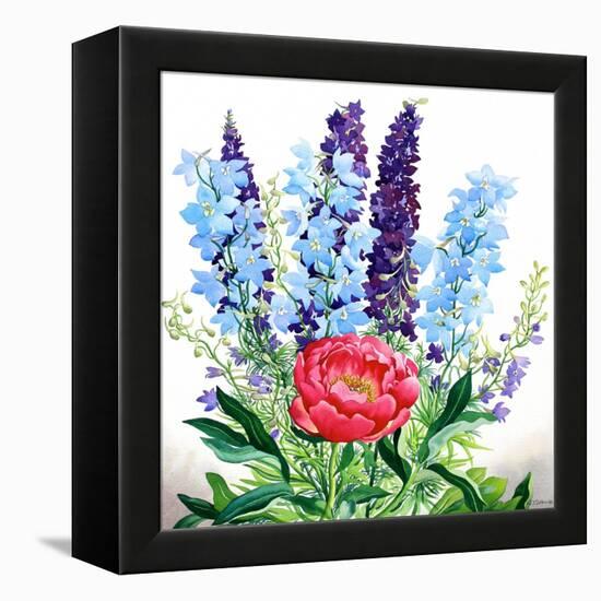 Blue Delphiniums-Christopher Ryland-Framed Premier Image Canvas