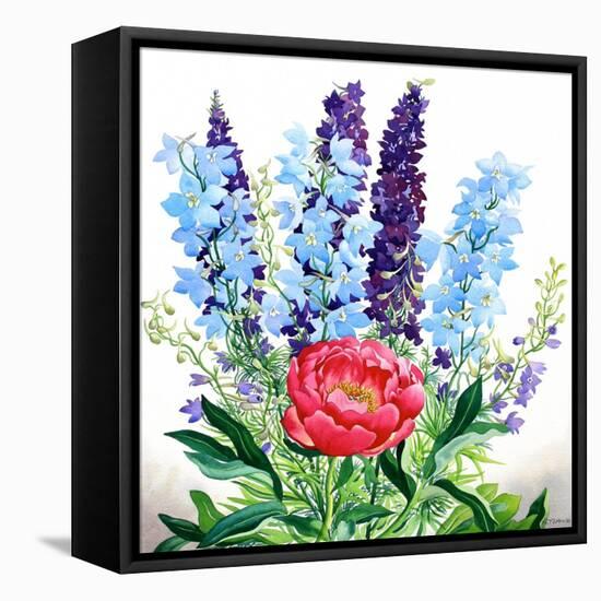 Blue Delphiniums-Christopher Ryland-Framed Premier Image Canvas