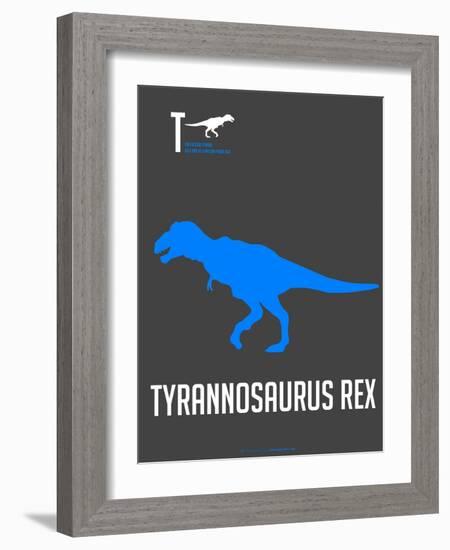 Blue Dinosaur-NaxArt-Framed Art Print