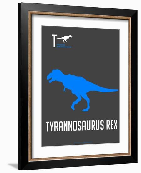 Blue Dinosaur-NaxArt-Framed Art Print