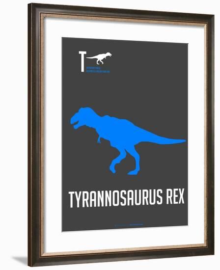 Blue Dinosaur-NaxArt-Framed Art Print