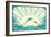 Blue Dolphins Jumping In Sea In Summer Day-GeraKTV-Framed Art Print