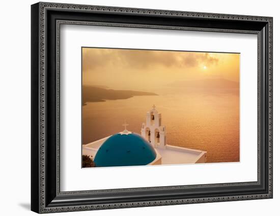 Blue Dome and Bell Tower at Sunset-Neale Clark-Framed Photographic Print