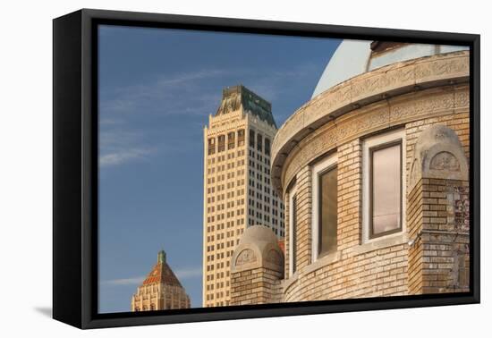 Blue Dome Entertainment District, Tulsa, Oklahoma, USA-Walter Bibikow-Framed Premier Image Canvas