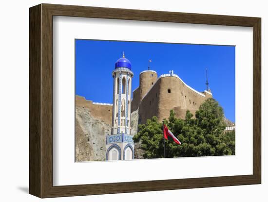 Blue Domed Mosque Minaret, Oman-Eleanor Scriven-Framed Photographic Print