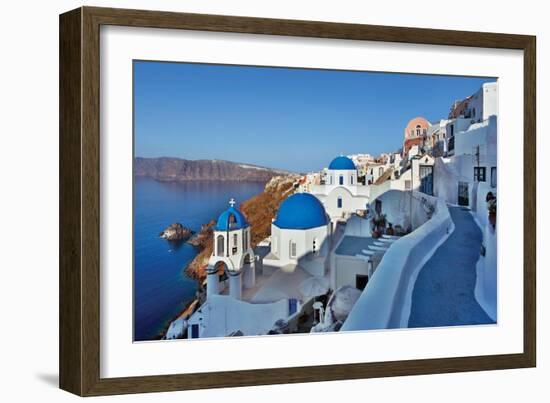 Blue Domes and Walkway-Larry Malvin-Framed Photographic Print