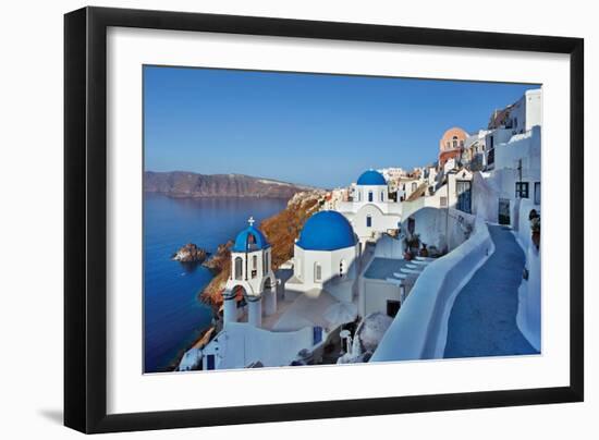 Blue Domes and Walkway-Larry Malvin-Framed Photographic Print