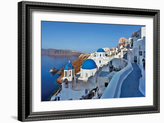 Blue Domes and Walkway-Larry Malvin-Framed Photographic Print