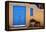 Blue Door And Adobe Wall, Taos, NM-George Oze-Framed Premier Image Canvas