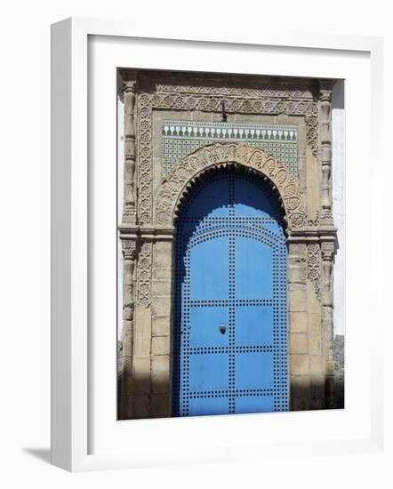 Blue Door, Essaouira, Morocco, North Africa, Africa-De Mann Jean-Pierre-Framed Photographic Print