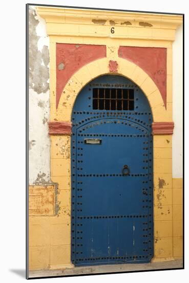 Blue Door, Essaouira, Morocco-Natalie Tepper-Mounted Photo