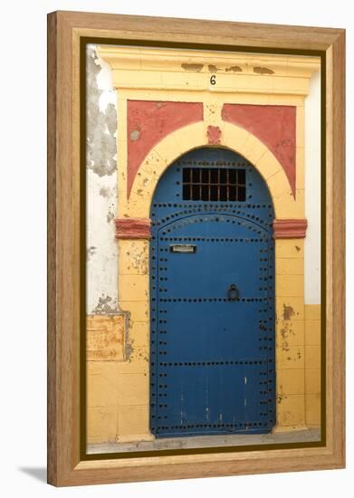 Blue Door, Essaouira, Morocco-Natalie Tepper-Framed Stretched Canvas