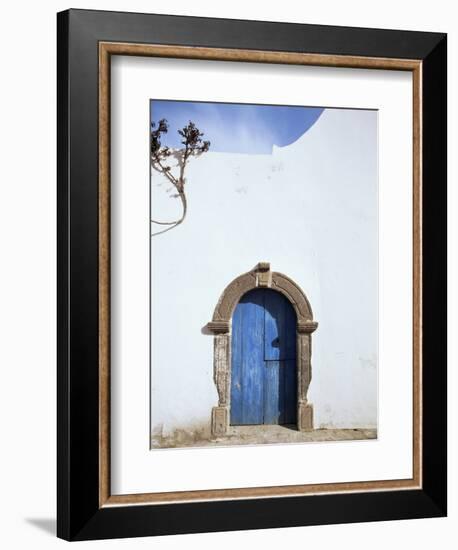 Blue Door, Filicudi, Aeolian Islands, Unesco World Heritage Site, Italy-Oliviero Olivieri-Framed Photographic Print