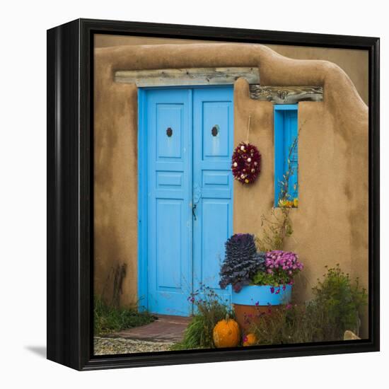 Blue Door I-Kathy Mahan-Framed Premier Image Canvas