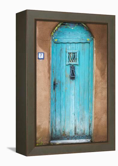 Blue Door III-Kathy Mahan-Framed Premier Image Canvas