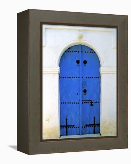 Blue Door, Karaman Village, Northern Cyprus-Doug Pearson-Framed Premier Image Canvas