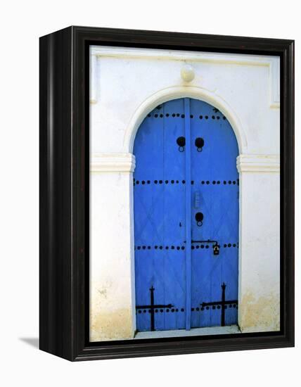 Blue Door, Karaman Village, Northern Cyprus-Doug Pearson-Framed Premier Image Canvas