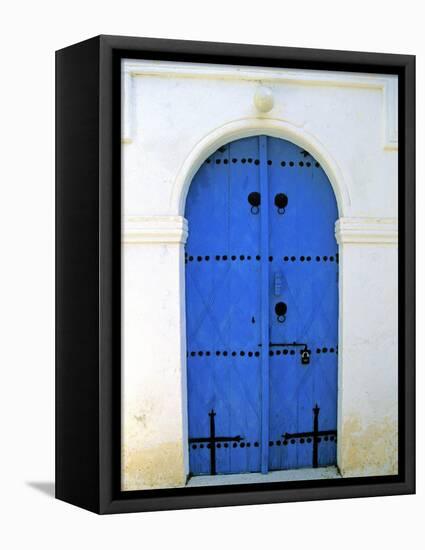 Blue Door, Karaman Village, Northern Cyprus-Doug Pearson-Framed Premier Image Canvas