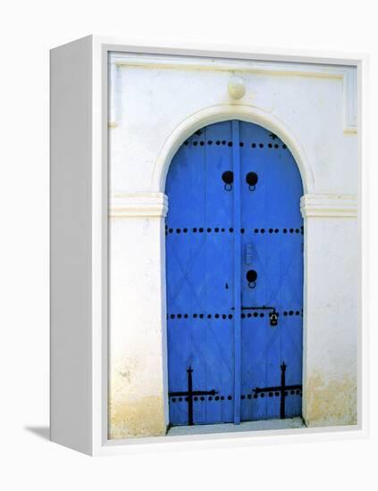 Blue Door, Karaman Village, Northern Cyprus-Doug Pearson-Framed Premier Image Canvas