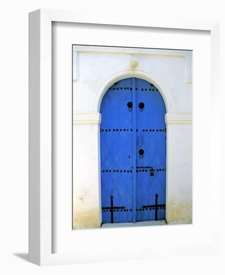 Blue Door, Karaman Village, Northern Cyprus-Doug Pearson-Framed Photographic Print