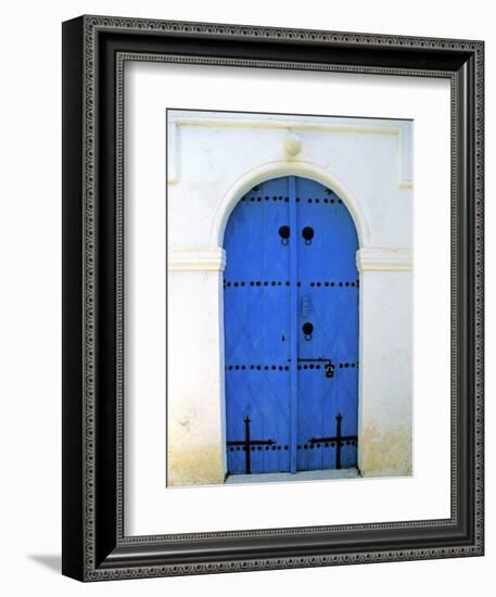 Blue Door, Karaman Village, Northern Cyprus-Doug Pearson-Framed Photographic Print