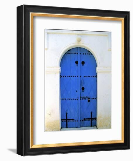 Blue Door, Karaman Village, Northern Cyprus-Doug Pearson-Framed Photographic Print