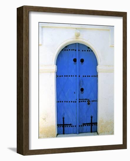 Blue Door, Karaman Village, Northern Cyprus-Doug Pearson-Framed Photographic Print
