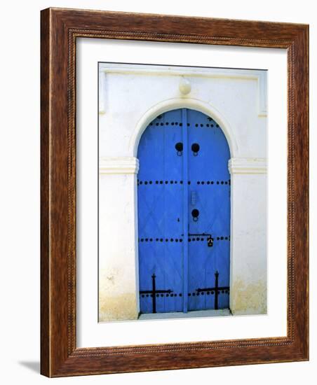 Blue Door, Karaman Village, Northern Cyprus-Doug Pearson-Framed Photographic Print