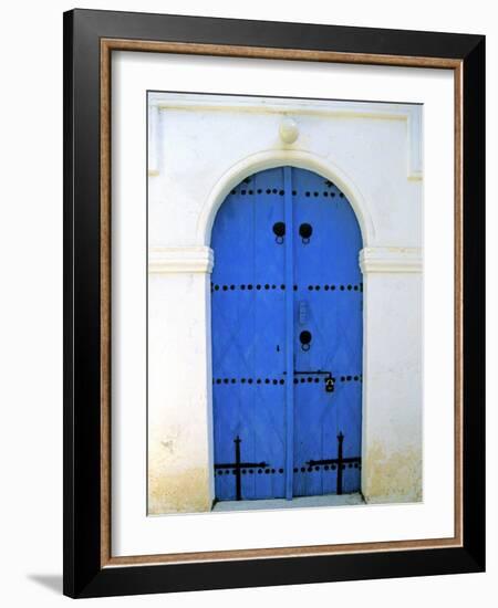 Blue Door, Karaman Village, Northern Cyprus-Doug Pearson-Framed Photographic Print