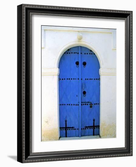 Blue Door, Karaman Village, Northern Cyprus-Doug Pearson-Framed Photographic Print