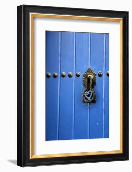 Blue Door of Kasbah of Oudaya, UNESCO World Heritage Site, Rabat, Morocco, Africa-Kymri Wilt-Framed Photographic Print