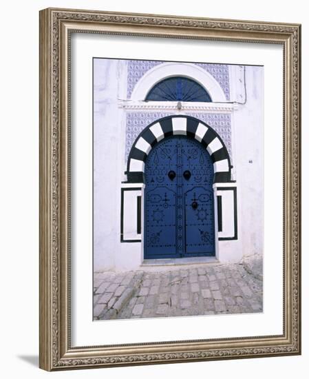 Blue Door, Sidi Bou Said, Tunisia-Jon Arnold-Framed Photographic Print