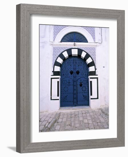 Blue Door, Sidi Bou Said, Tunisia-Jon Arnold-Framed Photographic Print