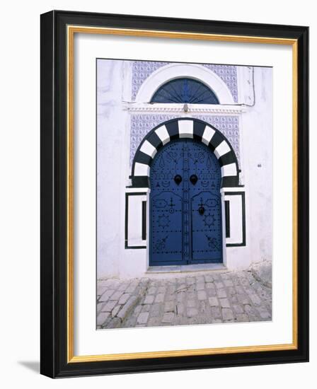 Blue Door, Sidi Bou Said, Tunisia-Jon Arnold-Framed Photographic Print