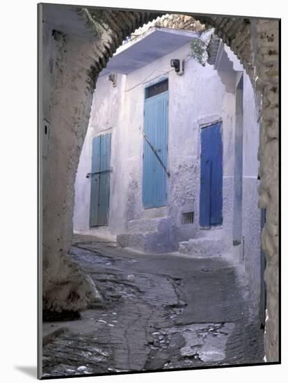 Blue Doors and Whitewashed Wall, Morocco-Merrill Images-Mounted Photographic Print