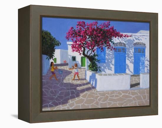 Blue Doors, Folygandros, Greek Islands, 2017-Andrew Macara-Framed Premier Image Canvas