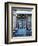 Blue Doors of Cafe, Marais District, Paris, France-Jon Arnold-Framed Photographic Print