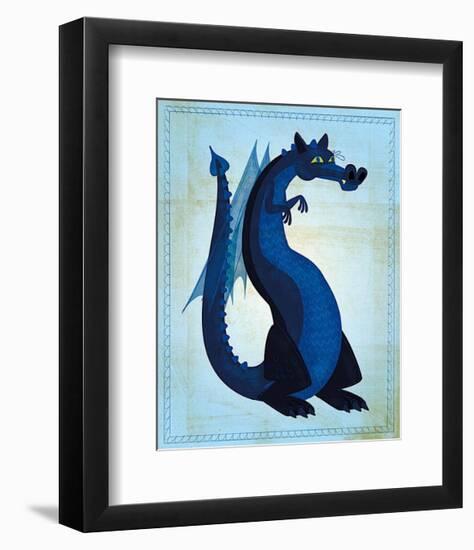 Blue Dragon-John Golden-Framed Art Print