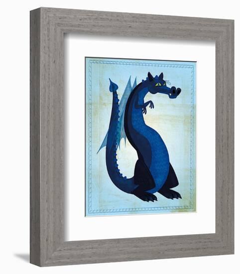 Blue Dragon-John Golden-Framed Art Print