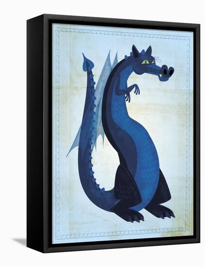 Blue Dragon-John W Golden-Framed Premier Image Canvas