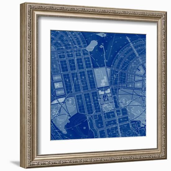 Blue Drawing-Andreyuu-Framed Art Print